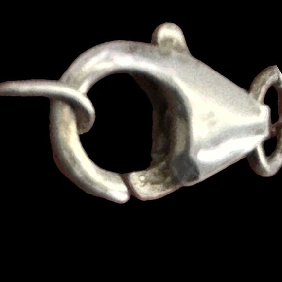 Layered Genuine Pearl & Faceted Glass Beads Link Necklace over Sterling Silver - Picture 8 of 9